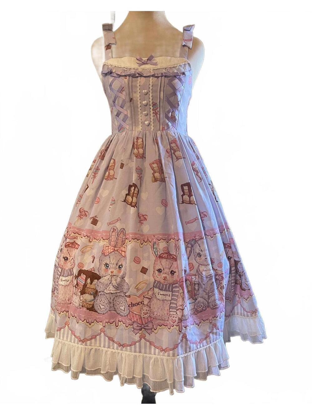 Sakura Lolita Dress Sweet Bunny Size Large-Please Read